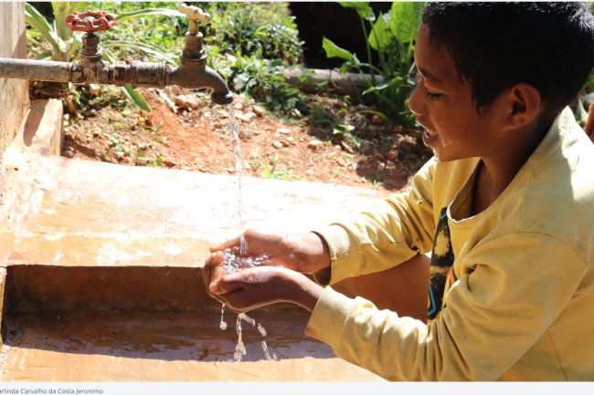 Piped water for Roberto's family in Timor-Leste