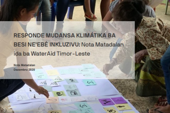 Nota Matadalan: RESPONDE MUDANSA KLIMÁTIKA BA BESI NE’EBÉ INKLUZIVU