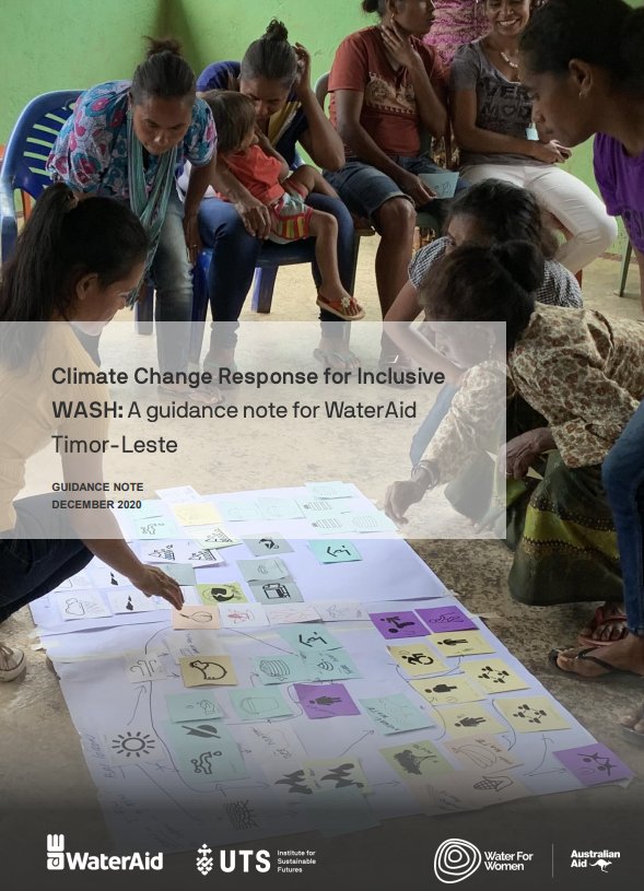 Guidance Note: Climate Change Response for Inclusive WASH WASH