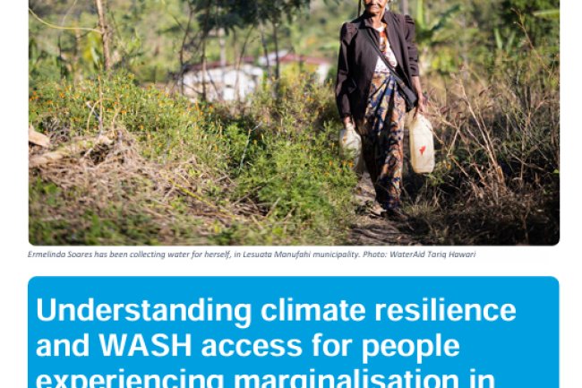 WASH climate inequalities Timor-Leste 2024