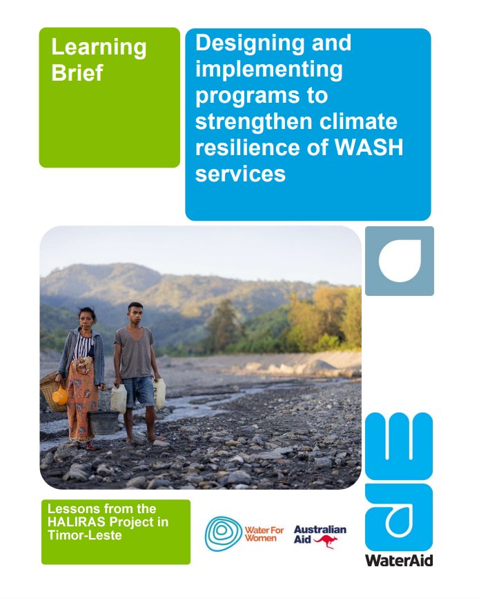 Designing and implementing  programs to strengthen climate resilience of WASH services- Learning Brief