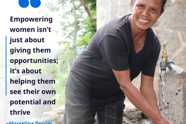 Breaking Ceilings: Marselina's Journey as a Female Leader in Community Water Management